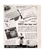 1957 John Dritz Multi-Shape Loom Kit Advertisement Crafts Sewing Supply F7B - $27.56 CAD