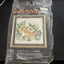 NEW 1970s Sultana Bunny 32161 Counted Cross Stitch Kit 5x5 Picture Vinta... - £7.85 GBP