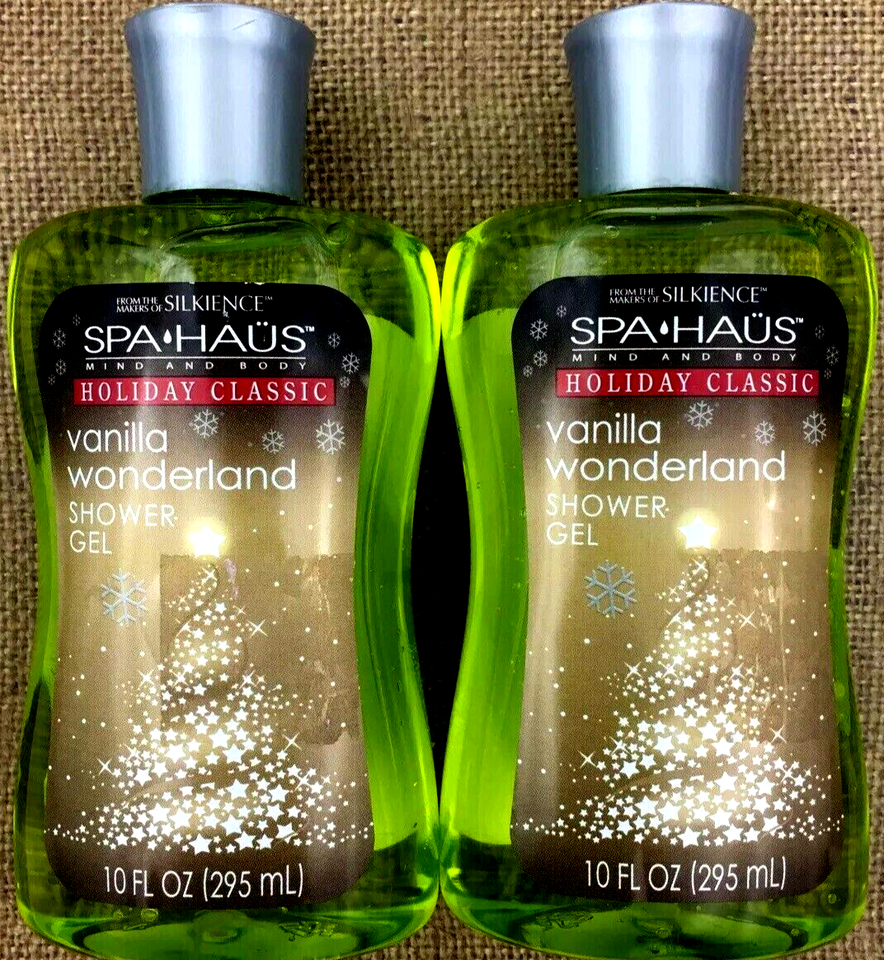 Lot 2  Spa Haus Mind Body Silkience Vanilla Wonderland Shower Gel ~ 10 fl oz Ea