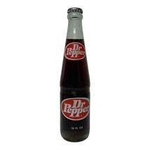 Vintage Clear Glass Dr Pepper Soda Bottle 10 oz Circle Logo Dr Pepper inside - £7.90 GBP