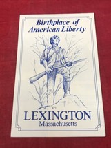 VTG 1986 Lexington Birthplace of Liberty Visitors Guide Pamphlet Map - £9.25 GBP