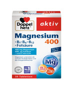 Doppelherz Aktiv Magnesium 400 + B1 + B6 + B12 + folic acid 30 tablets - £18.37 GBP