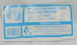 American Granby Inc ITUV 150SE 1 1/2 Inch PVC Blocked True Union Ball Valve image 5