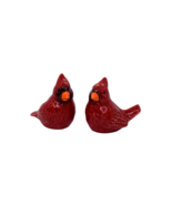 Set of Cardinal Bird Ceramic Salt &amp; Pepper Shakers Red Unbranded - £9.15 GBP