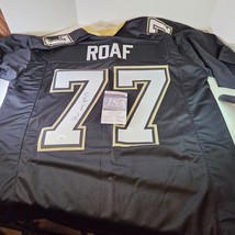 Willie Roaf Signed Autographed Black Custom Jersey XL JSA COA - $730.94 MXN