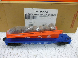 LIONEL 19773= KIDS CLUB BARREL RAMP CAR- 1999 - DIECAST SPRUNG TRUCKS  M... - $19.20