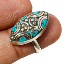 Tibetan Turquoise Handmade Fashion Ethnic Jewelry Nepali Ring Adjustable SA 2693 - £4.10 GBP