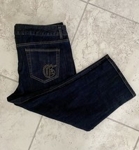 GUESS Dark Wash Stretch cropped capri jeans RN:62136 Size: 34 NEW W TAG - £35.41 GBP