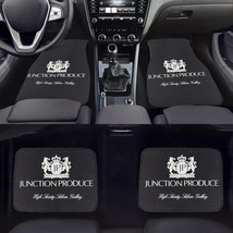 Brand New 4PCS JUNCTION PRODUCE Racing Black Fabric Car Floor Mats Inter... - £58.99 GBP