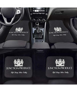 Brand New 4PCS JUNCTION PRODUCE Racing Black Fabric Car Floor Mats Inter... - £58.92 GBP