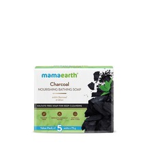 Mamaearth Charcoal Nourishing Soap With charcoal and Mint - 75g (Pack of 5 soap) - £20.64 GBP