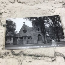 Vintage Real Picture Postcard Saint Marks Church Oconto Wisconsin RPPC Unposted - £11.60 GBP