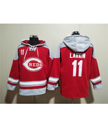 Men&#39;s Cincinnati Reds #11 Barry Larkin Red Ageless Must-Have Lace-Up Pul... - $75.99