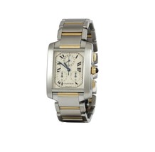 Cartier Tank Francaise Two-Tone Chronoflex Watch 2303 - £2,272.92 GBP