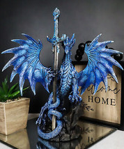 Ruth Thompson Blue Sea Blade Dragon Statue With Letter Opener Dagger Sword Decor - £43.15 GBP
