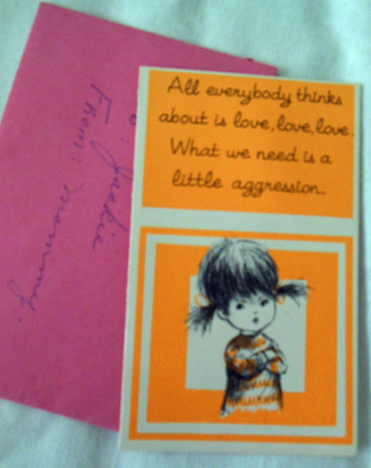 Vintage Mini Mops Tiny Birthday Card 1960s - $2.99