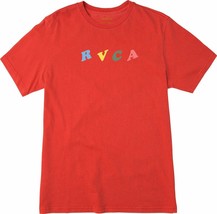 RVCA Men&#39;s Crypt Party Short Sleeve T-Shirt Chinese red, Large Halloween NEW NWT - £24.76 GBP