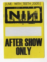 2005 Nine Inch Nails Live With Teeth Yellow Backstage Pass - £17.98 GBP