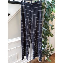 Fashion Nova Women’s Black White Grid Print Stretch Pants Size M Made in... - $24.75