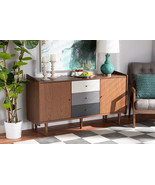 Adrina Multicolor Walnut Brown and Gray Gradient 2-Door Dining Room Side... - $5,329.91 MXN