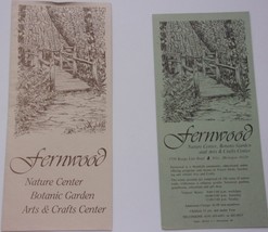 Vintage Two Fernwood Nature Center Botanic Garden Niles Michigan Map Bro... - $2.99