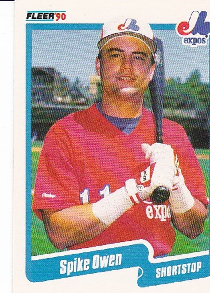 1990 Fleer MLB Baseball Trading Card - Spike Owen - Montreal Expos #357 - $1.97