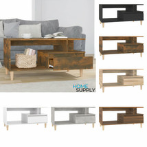 Modern Wooden Living Room Lounge Coffee Cocktail Table With Storage Shelf Drawer - £58.57 GBP+