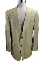 Bachrach Linen Blend 38R Gold Men&#39;s Medium Suit Coat Lightweight - $10.88