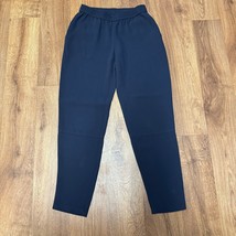 Ann Taylor Womens Solid Navy Crepe Pull On Ankle Dress Pants Pants Size 0 XS - $27.72