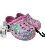 Shoes 6 Infant Toddler Clogs Waterproof Tie Dye Pink Purple ankle strap ... - £9.46 GBP