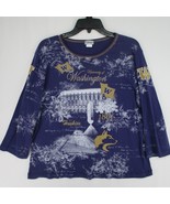 XL P. Michael University Of Washington Huskies Women Shirt Top 3/4 Sleev... - £10.15 GBP