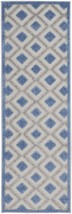 2' X 6' Blue And Grey Gingham Non Skid Indoor Outdoor Runner Rug - $1,764.28 MXN