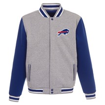 NFL Buffalo Bills  Reversible Full Snap Fleece Jacket  JHD  2 Front Logos - £94.38 GBP