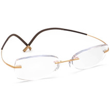 Silhouette Eyeglasses 7581 20 6050 Titan Gold Rimless Frame Austria 49[]17 140 - £157.37 GBP