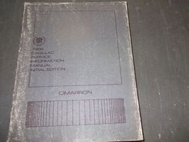 1986 Cadillac CIMARRON Service Shop Repair Manual OEM FACTORY 86 CADILLAC - $0.99 1986 Cadillac CIMARRON Service Shop Repair Manual OEM FACTORY 86 CADILLAC - $0.99