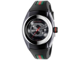 Gucci YA137301 Black Dial Rubber Strap Unisex Watch - £302.94 GBP