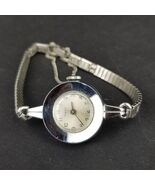 Vintage mid century Timex watch womens round Chrome - $641.86 MXN