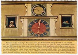 Germany Postcard Rothenburg ob der Tauber Clock Thirty Years War - £2.31 GBP