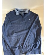 Polo Ralph Lauren Sweater Men’s 1/4 Zip Long Sleeve Lt Blue Pullover Large - £15.59 GBP