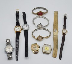 Lot De 10 Femmes Montres Bracelets Mécanique Remontoir Pièces Réparation - $53.44