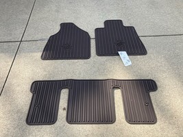 New Genuine Oem Buick Enclave Gm All Weather Floor Mats 1st &amp; 2nd Row Brown Gmc - £125.39 GBP