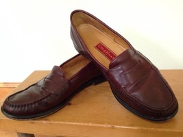 Cole Haan Burgundy Leather Preppy Dress Shoe Slip On Penny Loafer Mens 1... - $39.99