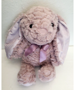 Walgreens Purple Rabbit Bunny Plush Stuffed Animal Striped Ears Textured... - £10.94 GBP