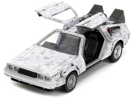 DMC DeLorean Time Machine Brushed Metal (Frost Version) &quot;Back to the Future&quot; ... - £17.89 GBP