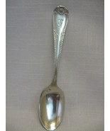Brazil Silver Teaspoon 5 1/2&quot; Shell Beaded Handle Oval Spoon Silver Plate - £6.34 GBP