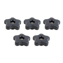 POWERTEC 5/16&quot;-18 5 Star Knobs 5 Pack Clamping Knobs with Steel Insert f... - £21.88 GBP