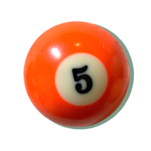 5 Five Pool Billiard Ball #5 2.25&quot; Orange 2 1/4&quot; Standard Size Vintage - $18.52