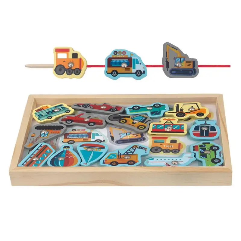 Magnetic Rod Game Montessori Preschool Learning Fishing Toys Magnetic Fishing - £6.49 GBP+