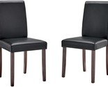 Two-Piece Set In Black, Modway Prosper Faux Leather Dining Side Chairs. - $192.97