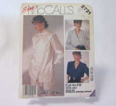 Mc Call's Ladies 2391 Blouse Long & Short Sleeves Pattern Size 12-16 Uncut Ff - $4.99